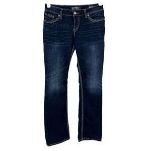 Silver Jeans Co. Suki Mid Rise Slim Bootcut Whiskering Stretch Jeans SZ 30 NEW